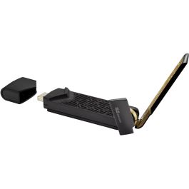 ASUS USB-AX56 Adaptador Wi-Fi Inalámbrico USB 3.0, Doble Banda, Wi-Fi 6 AX, 1775 Mbps, Negro/Oro
