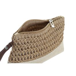 DKD Home Decor Neceser Boho Amarillo Azul 5 x 15 x 20 cm (4 Unidades) Fibra