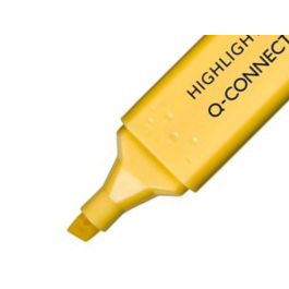 Q-connect Rotulador fluorescente pastel, punta biselada, estuche 6 unidades, colores surtidos, trazo 1-5 mm