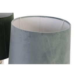 DKD Home Decor Lámpara de Sobremesa Verde Turquesa 28x50x28 cm E27 de Metal y Poliéster con Pájaro (Juego de 4 Unidades)