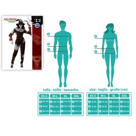 Disfraz Espantapájaros Desgarrado Con Sombrero Mujer Adulto Talla XS-S Halloween