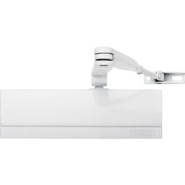 Abus AC6124 W Cierrapuertas Silencioso y Seguro, Ideal para Oficinas y Hogares, Hasta 1.10m Puertas / 80kg, Ajustable