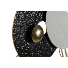 DKD Home Decor Decoración de Pared Moderna Abstracta de Metal - Colores Dorado, Blanco y Gris oscuro - 70.5 x 59 x 6 cm