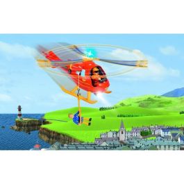 Simba SIM1695825444053 Helicóptero Wallaby de Sam el Bombero con 1 figura, 5 accesorios y función de luz y sonido