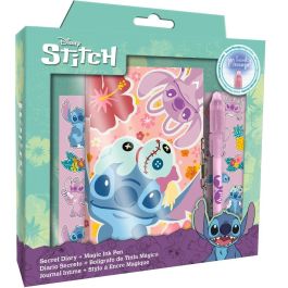 KIDS LICENSING Diario con Bolígrafo mágico Stitch Disney - Tamaño: 23x22x3cm.