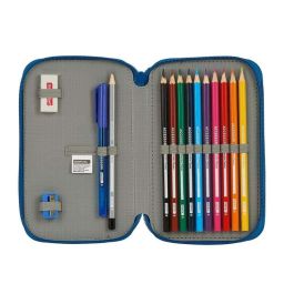 Plumier Escolar Safta Blackfit8 -'Oxford-' Doble Cremallera 28 Piezas 125x40x195 mm