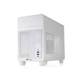 Thermaltake TR100 Mini Torre Blanca, Caja de PC compacta, compatible con fuentes SFX/SFX-L, soporta radiadores 120/140/240/280mm y discos 2.5"