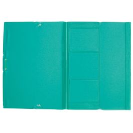 Carpeta Liderpapel Gomas Plastico Folio Solapas Color Verde