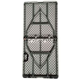 Mesa plegable de 150 cm para 6 personas, tubos de acero con recubrimiento en polvo, resistente a la intemperie, uso interior y exterior, soporta 110 kg Mesa plegable de 150 cm para 6 personas, tubos de acero con recubrimiento en polvo, resistente a la intemperie, uso interior y exterior, soporta 110 kg