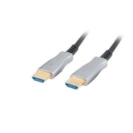 Lanberg CA-HDMI-20FB-0800-BK Cable HDMI Macho/Macho V2.0 de 80m, 4K HDR 18Gbps con Conectores Dorados, Negro