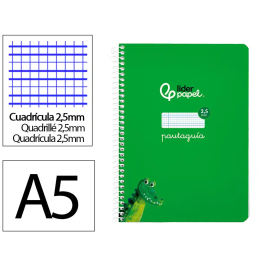 Liderpapel Cuaderno Espiral A5 Tapa Blanda 40 Hojas 75gr Cuadro Pautado 2,5mm Color Verde Precio: 6.50000021. SKU: B15CA4B99X