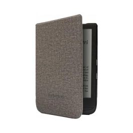 Pocketbook Funda Flip WPUC-627-S-GY para PocketBook Basic Lux 2 y Touch Lux 4 - Imitación Piel, Microfibra, Marrón Gris