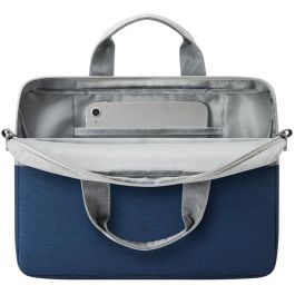 RIVACASE NB Tasche Prater 7522, Bolsa para Portátil 10.1"-14", Gris/Azul