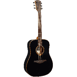 LAG Tramontane 118 Guitarra Acústica Dreadnought Negra Brillante