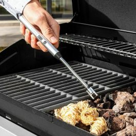 Pack Barbacoa Plegable de Acero Inoxidable para Carbón y Encendedor Eléctrico Recargable y Flexible InnovaGoods