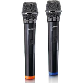 Lenco MCW-020BK Micrófono Vocal Inalámbrico 6.35 mm (1/4") Negro con Receptor Incluido para hasta 15m