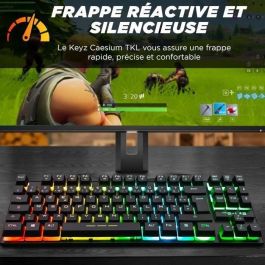 Teclado Gaming - AZERTY - THE G-LAB - Keyz CAESIUM-TKL - Sin Teclado Numérico - Retroiluminado - Negro Teclado Gaming - AZERTY - THE G-LAB - Keyz CAESIUM-TKL - Sin Teclado Numérico - Retroiluminado - Negro
