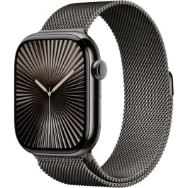 Apple Watch Series 10 GPS + Cellular 46 mm Caja Titanio Pizarra Correa Milanese Loop Pizarra M/L WAT10CEL46SLALOO Precio: 980.50000059. SKU: B1CFLM8SG9