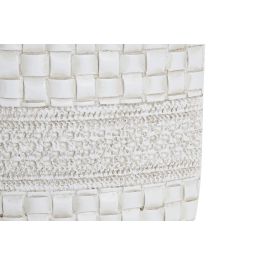 DKD Home Decor Jarrón Moderno de Resina Blanco, 28 cm Alto x 18 cm Ancho x 6 cm Profundo