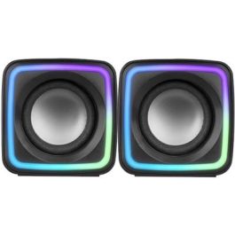 Mars Gaming Altavoces MSCUBE 8W 2.0 Negros USB Alimentación RGB DSP Sonido Espacial