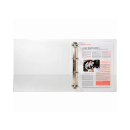 Exacompta Carpeta Canguro 4 Anillas 40 mm DIN A4+ Polipropileno Personalizable 3 Bolsillos Blanco