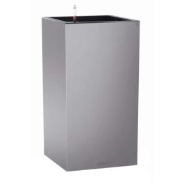 Maceta LECHUZA Canto Premium Column 40 - juego completo, plata metalizada