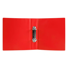 Liderpapel Carpeta de 2 anillas 40 mm A5 Cartón Forrado PVC Rojo