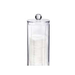 Berilo Organizador Alto Discos Algodon Transparente Plastico PS 7 cm x 20 cm x 7 cm