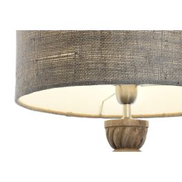 DKD Home Decor Lámpara Sobremesa Item Home, Madera y Yute Tallada, 41 x 91 x 41 cm