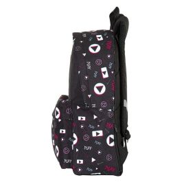 PERONA Mochila Escolar Tik Tok 42cm, con Bolsillo Botella, Tirantes Acolchados, Adaptable a Carro y Cintas Reflectantes para Niños