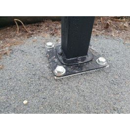 Next Green GP60-160 Combo Soporte de Suelo Adaptador para Postes de Carga, Fundaciones Ø 60mm, CC 160mm