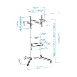 TOOQ Soporte suelo ruedas pantallas "RAMSES" 37-70" TOOQ Soporte suelo ruedas pantallas "RAMSES" 37-70"