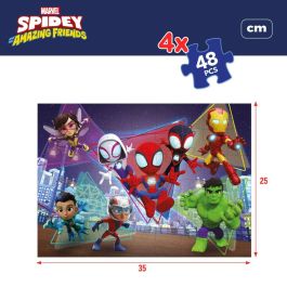 Set de 4 Puzzles Spidey 35 x 1,5 x 25 cm 48 Piezas (6 Unidades) Set de 4 Puzzles Spidey 35 x 1,5 x 25 cm 48 Piezas (6 Unidades)