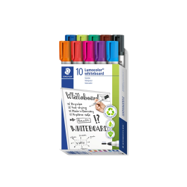 Staedtler Rotulador Lumocolor 351 para Pizarra Blanca Punta Redonda 2 mm Recargable Caja 10 Unidades Colores Surtidos Precio: 12.79000008. SKU: B1AEBMSSN4