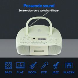 Medion AAAQL64902 Radio CD K7 FM 2x3W RMS, Verde