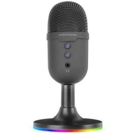 Mars Gaming Micrófono de Estudio USB Alta Definición, Cancelación de Ruido ENC, Cardioide, ARGB Flow, Plug & Play para Streaming, Gaming y Podcasting