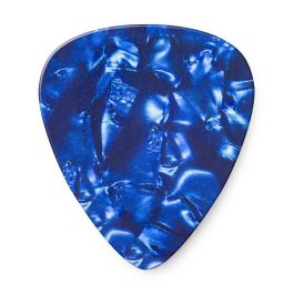 Dunlop Pack 12 Púas Genuine Celluloid Azul Perlado Thin