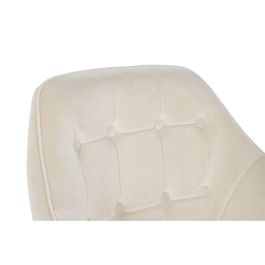 Butaca DKD Home Decor Crema Dorado Metal 74 x 74 x 90 cm