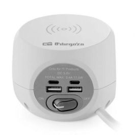 Regleta Orbegozo EN 4500 con Carga inalámbrica/ 3 Tomas de corriente/ 2 USB - 2 USB Tipo C/ Cable 1.5m/ Blanca y Gris Regleta Orbegozo EN 4500 con Carga inalámbrica/ 3 Tomas de corriente/ 2 USB - 2 USB Tipo C/ Cable 1.5m/ Blanca y Gris