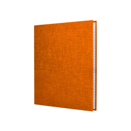 Liderpapel Carpeta de 4 anillas 25mm folio cartón forrado papel coat naranja
