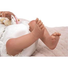 Muñecas Arias Muñeca Reborn Arias 38 cm Maitane Rosa con Manta para Niños de 3 Años, Idioma Español