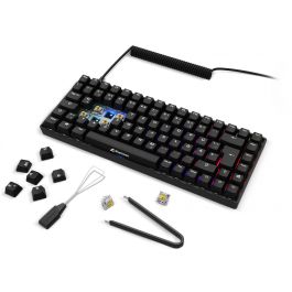 SHARKOON SKILLER SGK50 S3 Teclado Mecánico Gaming PBT Negro DE-Layout Gateron G Pro 3.0 Yellow