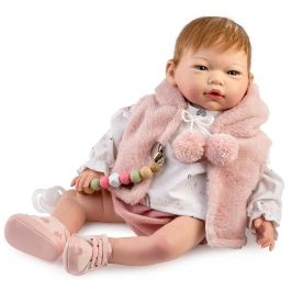 Muñecas Guca 10297 Muñeca Reborn Naiara con Pelo Natural 46 cm Cuerpo de Tela y Extremidades de Vinilo +3 años