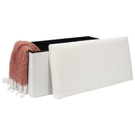 Home Deco Factory Banco Puf Plegable Scott Beige Cocooning 76x38x38 cm