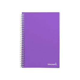 Cuaderno Espiral Liderpapel A4 Micro Smart Tapa Blanda 80H60 gr Cuadro 5 mm Doble Margen 4 Taladros Colores Surtidos 10 unidades