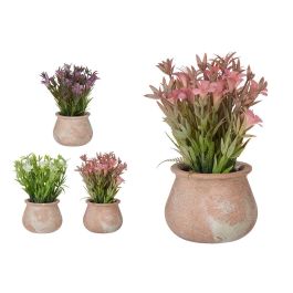Maceta Terracota Baja Con Flores Surtidos Colores Ibergarden 15X23CM (12 Unidades) Precio: 64.49999985. SKU: B15TRMZTR4