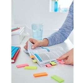 tesa Marker Notes Rectangular Multicolor 20x50mm Autoadhesivo, 4 Blocs x 50 Hojas Neon, Post-it