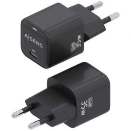 AISENS - CARGADOR GaN 35W, 1xUSB-C PD3.0 QC4.0, NEGRO