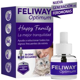 Feliway Optimum Recambio 48ml, Difusor para Gatos, Feromonas Felinas, Reduce Estrés, 70m² Precio: 33.4999995. SKU: S6101816