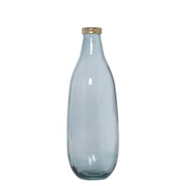 Jarrón de Vidrio Reciclado Alexandra House Living Azul Dorado Cristal 15 x 40 cm Precio: 28.49999999. SKU: B1DC7CAXQH